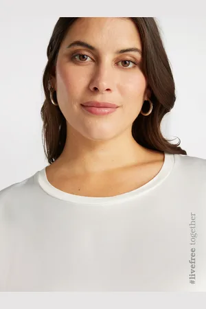 Fiorella rubino Blusa in raso e jersey Donna, Taglia: XS (44-46 IT)