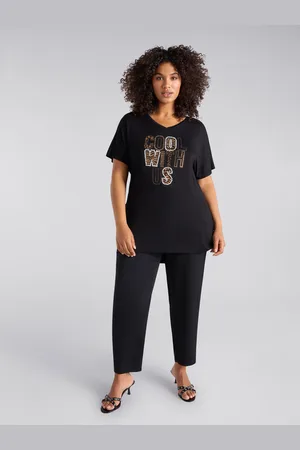 Fiorella rubino Maxi t-shirt con scritta Donna, Taglia: S