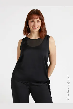 Fiorella rubino Top in raso con nodo sul fianco Donna, Taglia: 47 (56 IT)