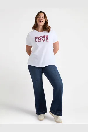Fiorella rubino T-shirt con scritta ricamata Donna, Taglia: XS