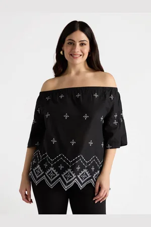 Fiorella rubino Blusa etnica off shoulders Donna, Taglia: XS (44-46 IT)
