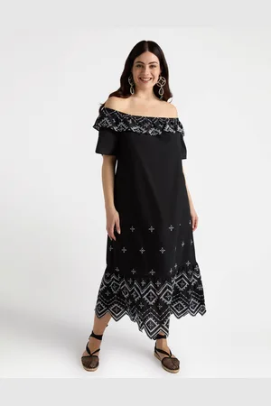 Fiorella rubino Vestito lungo etnico off shoulders Donna, Taglia: 37 (46 IT)
