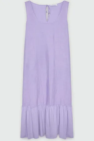 Fiorella rubino Vestito lungo in lino jersey Donna, Taglia: 39 (48 IT)