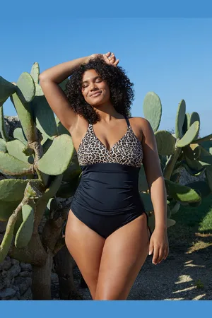 Fiorella rubino Costume intero maculato tummy control Donna, Taglia: XXL (64 IT)