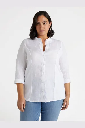 Fiorella rubino Camicia in lino e jersey Donna, Taglia: 37 (46 IT)