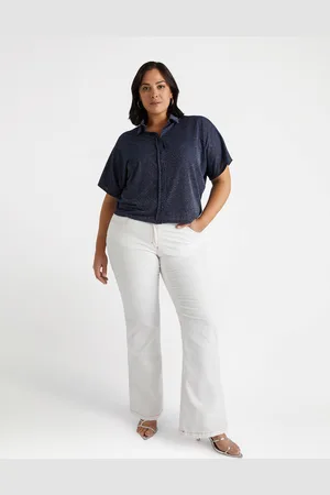 Fiorella rubino Pantaloni Flare in cotone con impunture fucsia Donna, Taglia: 41 (50 IT)
