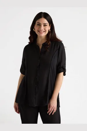 Fiorella rubino Camicia in lino e jersey Donna, Taglia: 37 (46 IT)