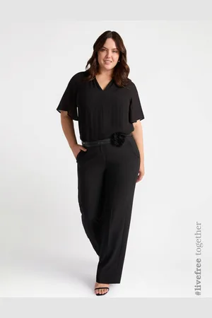 Fiorella rubino Blusa plissé con scollo a V Donna, Taglia: 41 (50 IT)