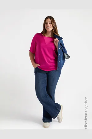 Fiorella rubino Blusa con inserto a V Donna, Taglia: 37 (46 IT)