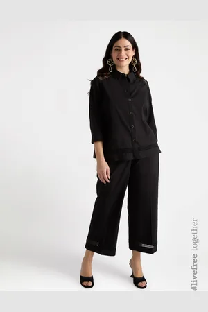 Fiorella rubino Pantaloni cropped con ricami al fondo Donna, Taglia: M (52-54 IT)
