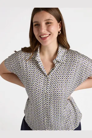 Fiorella rubino Camicia in raso a micro pois Donna, Taglia: 41 (50 IT)