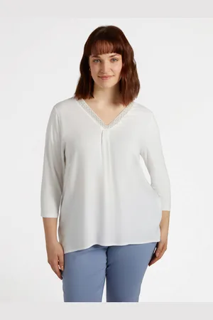 Fiorella rubino T-shirt in viscosa LENZING™ ECOVERO™ con ricamo Donna, Taglia: XS (44-46 IT)