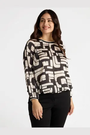 Fiorella rubino T-shirt stampa optical black and white Donna, Taglia: M (52-54 IT)
