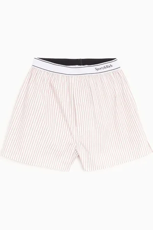 Sporty & Rich Serif Logo Unisex Boxer Shorts Ref. BOAW232WH Colore Taglia S