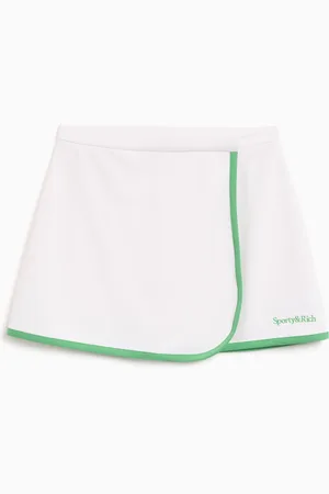 Sporty & Rich Serif Logo Embroidered Wrap Women