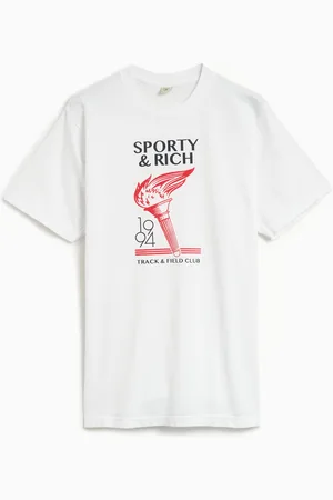 Sporty & Rich Torch Unisex T-Shirt Ref. TO043503645WH01 Colore Taglia XS
