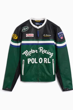 Ralph Lauren Giacca di pelle con grafica Regular F1 Custom Racing Moto per uomo Ref. 710970585001 Colore Taglia S