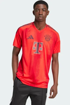 adidas Fc Bayern 24/25 Home male Maglie/Repliche - Rosso - Tela di cotone - Foot Locker