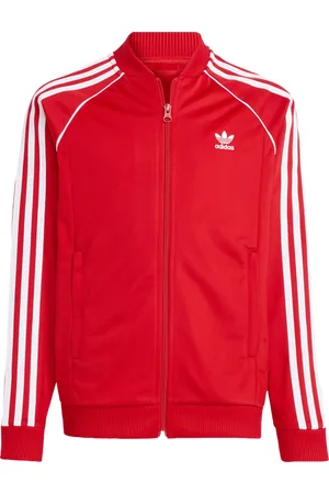 adidas Superstar unisex Top da pista - Rosso - Tela di cotone - Foot Locker
