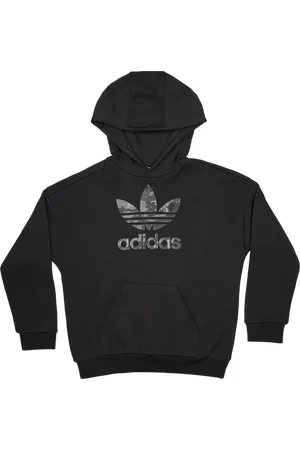 adidas Trefoil unisex Felpe con cappuccio - Grigio - Pile di cotone - Foot Locker