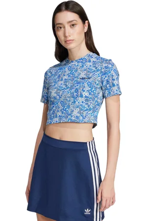 adidas Originals X Liberty London female Magliette - Blu - Jersey di cotone - Foot Locker
