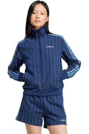 adidas Originals X Liberty London female Top da pista - Blu - Poly Mesh - Foot Locker