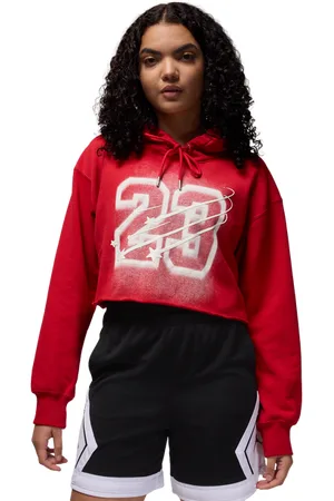 Jordan Flight female Felpe con cappuccio - Rosso - Jersey di cotone - Foot Locker