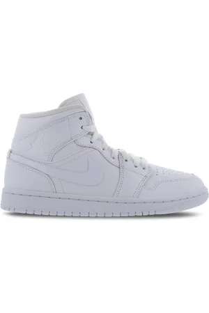 Jordan 1 Mid female Scarpe - Bianco - Cuoio, Sintetico - Foot Locker