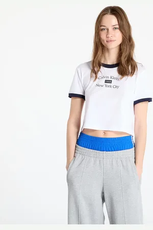 Calvin Klein Maglietta Jeans Drapey Jersey Crop / L