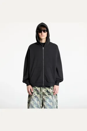 Palm Angels Felpa Curved Logo Zipped Hoody / L
