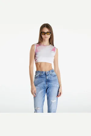 Calvin Klein Canotta Jeans Cropped Tank Top L