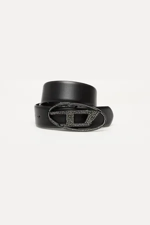 Diesel Cintura Oval D Logo B-1Dr Strass Belt 85