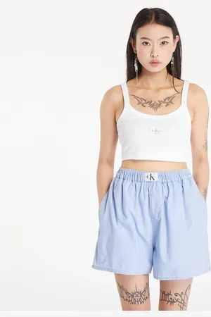 Calvin Klein Canotta Jeans Ribbed Cotton Bralette Top L