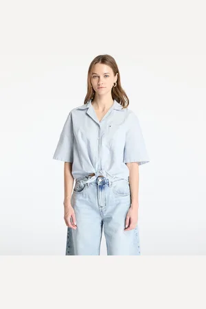 Tommy Hilfiger Camicia Tommy Jeans Crop Linen Shortsleeve Shirt L