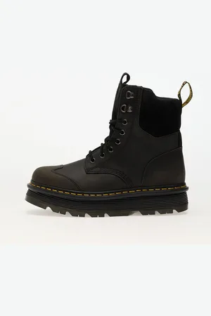Dr. Martens Sneakers Zebzag 8 Tie Black E.H. Suede & Charcoal Grey Burnished Waxy Pull Up EUR 37
