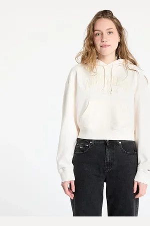 Tommy Hilfiger Felpa Tommy Jeans Boxy Crop Varsity Hoodie L