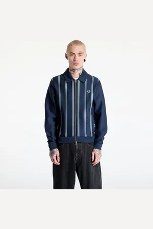 Fred Perry Felpa Striped Collared Track Jacket L