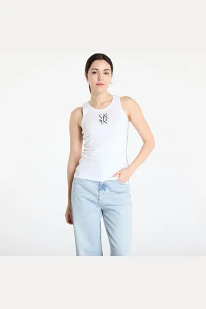 Calvin Klein Canotta Jeans Sl Cotton Rib Solid Tank Top L
