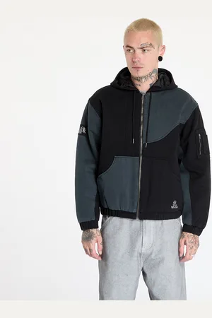 DIME Giacca Panel Denim Hooded Bomber UNISEX M