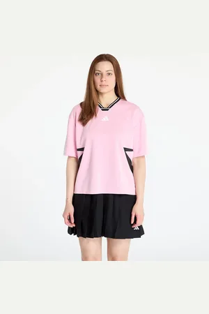 adidas Maglietta adidas Tiro Cut 3 Stripes Color Block Boyfriend T-Shirt / / White S