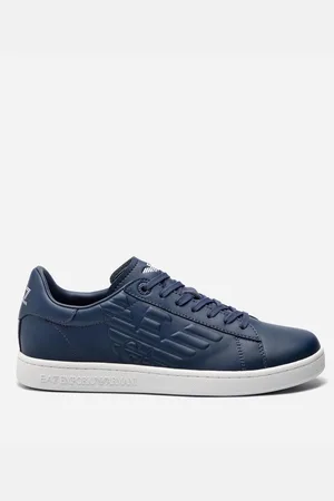 EA7 Sneakers blu navy con logo in rilievo