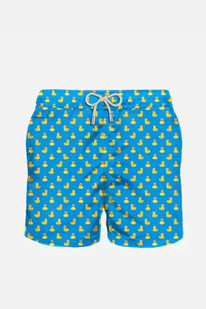 MC2 SAINT BARTH Pantaloncini da bagno in tessuto leggero per uomo con stampa paperelle