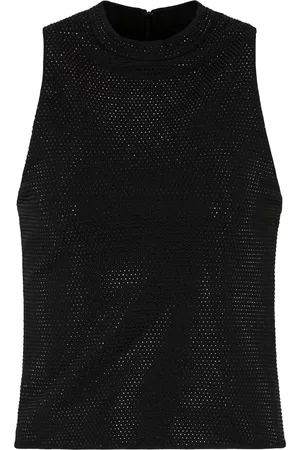 Emporio Armani Top con micro borchie