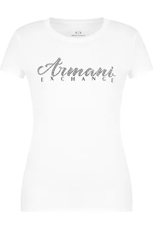 Armani Exchange T-shirt con strass