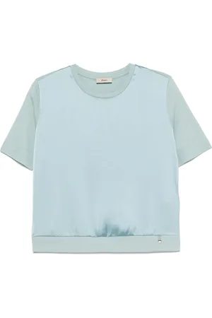 HERNO T-shirt con inserti in maglia