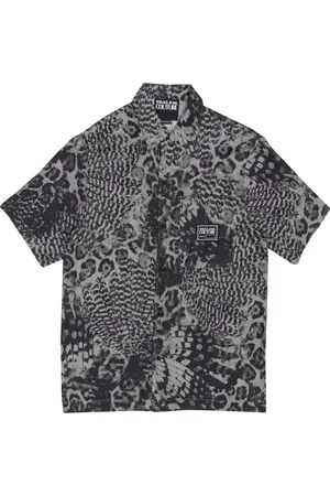 VERSACE Camicia maniche corte animalier