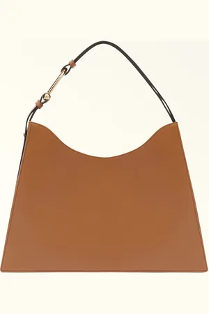 Furla Nuvola Borsa A Spalla Brandy Pelle Di Vitello Claris Lux Donna