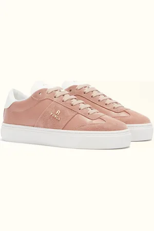 Furla Enjoy Sneakers Tulle Pelle Di Vitello Bicolore Morbida + Crosta Sporty Donna