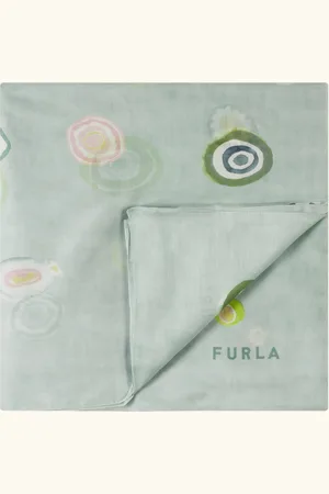 Furla Conchiglia Sciarpa Toni Laguna Cotone Con Stampa Murrine Donna