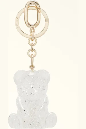 Furla Allegra Portachiavi Color Silver Plexiglass Con Glitter Donna
